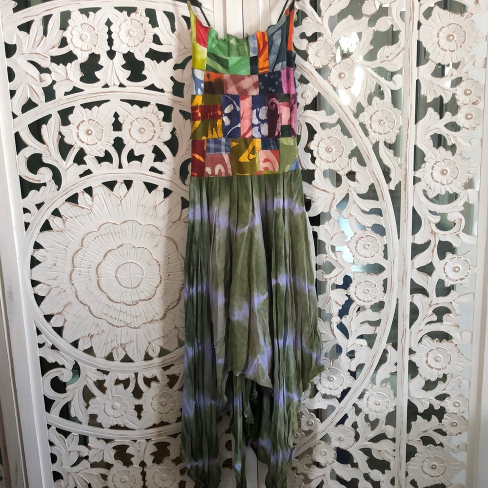 COSTA RICA Batic Tie-dye Patchwork Dress